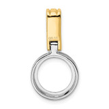14k Two-tone Fits up to 3mm, 6mm Reversible Omega Slide