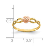 14k Two-Tone Flower Ring - R9-16403721-4797