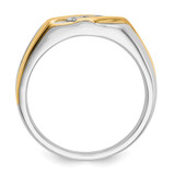 14k Two-tone Gold Diamond Mens Ring - RM-18421F36-1672