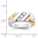 14k Two-tone Gold Diamond Mens Ring - RM-584C6505-3476