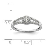 10k White Gold 1/3 carat Lab Grown Diamond VS/SI+ G+ Complete Round Halo Engagement Ring