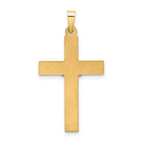 14k Two-tone Hollow Polished Textured Latin Crucifix - XR-D55725FE-9537