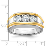 14k Two-tone IBGoodman Men's 1 carat Diamond Complete Ring