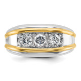 14k Two-tone IBGoodman Men's 1 carat Diamond Complete Ring