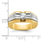 14k Two-tone IBGoodman Men's 1/2 carat Diamond Complete Ring - B5-596D6166-2711