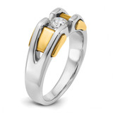 14k Two-tone IBGoodman Men's 3/8 carat Diamond Complete Ring - B6-767EEA3C-2709