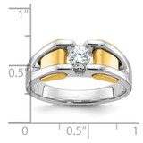 14k Two-tone IBGoodman Men's Diamond Ring Mounting - B6-45B55253-6482