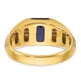14k Two-tone IBGoodman Men's Gemstone and Diamond Ring Mounting