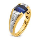 14k Two-tone IBGoodman Men's Gemstone and Diamond Ring Mounting
