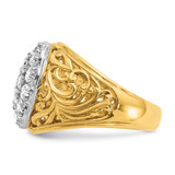 14k Two-tone IBGoodman Men's Kentucky Cluster Ring Mounting for 2ctw Dia