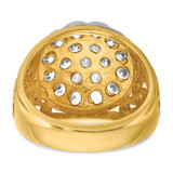 14k Two-tone IBGoodman Men's Kentucky Cluster Ring Mounting for 2ctw Dia