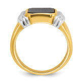 14k Two-tone IBGoodman Men's Onyx Complete Ring - B5-270E83A2-7523