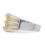 14k Two-tone IBGoodman Men's Polished 2-Row Ring Mounting