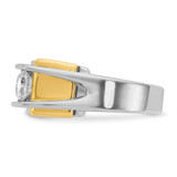 14k Two-tone IBGoodman Men's Polished 3-Stone Ring Mounting - B6-5F59EDA8-4490