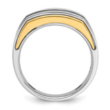 14k Two-tone IBGoodman Men's Polished 5-Stone Ring Mounting - B6-141625CB-1305