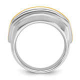 14k Two-tone IBGoodman Men's Polished 7-Stone Ring Mounting - B6-7C7C7493-2791
