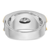 14k Two-tone IBGoodman Men's Polished 7-Stone Ring Mounting - B6-7C7C7493-2791