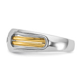 14k Two-tone IBGoodman Men's Polished and Cut-Out Ring Mounting