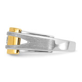 14k Two-tone IBGoodman Men's Polished and Satin 1/5 carat Diamond Complete Ring - B6-F7EF75B5-8469