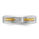14k Two-tone IBGoodman Men's Polished and Satin Diamond Complete Ring - B6-12426A59-8516