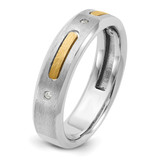 14k Two-tone IBGoodman Men's Polished and Satin Diamond Complete Ring - B6-12426A59-8516
