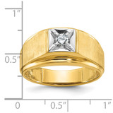 14k Two-tone IBGoodman Men's Polished and Satin Diamond Ring Mounting - B0-E34CD812-4459