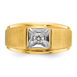 14k Two-tone IBGoodman Men's Polished and Satin Diamond Ring Mounting - B0-E34CD812-4459