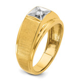 14k Two-tone IBGoodman Men's Polished and Satin Diamond Ring Mounting - B0-E34CD812-4459