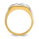 14k Two-tone IBGoodman Men's Polished and Satin Diamond Ring Mounting - B5-DCA64172-6803