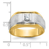 14k Two-tone IBGoodman Men's Polished and Satin Diamond Ring Mounting - B5-DCA64172-6803