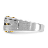 14k Two-tone IBGoodman Men's Polished and Satin Diamond Ring Mounting - B6-2A00C5DA-4612