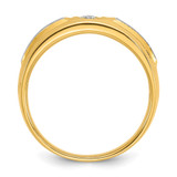 14k Two-tone IBGoodman Men's Polished and Satin Diamond Ring Mounting - B6-5084E14D-1068