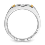 14k Two-tone IBGoodman Men's Polished and Satin Diamond Ring Mounting - B6-A19676EA-7613