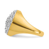 14k Two-tone IBGoodman Men's Polished Round Cluster Ring Mounting