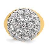 14k Two-tone IBGoodman Men's Polished Round Cluster Ring Mounting