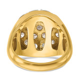 14k Two-tone IBGoodman Men's Polished Round Cluster Ring Mounting