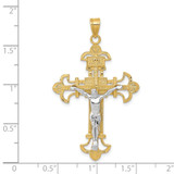 14K Two-tone INRI Crucifix Pendant - D3-0DB206ED-5173