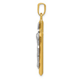 14k Two-tone INRI Crucifix Pendant - K5-F6F37CEF-4236