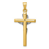 14k Two-tone INRI Crucifix Pendant - K5-F6F37CEF-4236