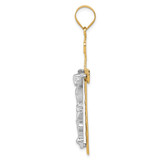14k Two-tone INRI Crucifix Pendant - M2-8BD4FE08-6292
