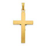 14k Two-tone INRI Hollow Crucifix Pendant - XR-57FD8C7A-1779