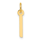 14K  Slanted Block Letter I Initial Charm