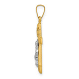 14k Two-tone INRI Hollow Crucifix Pendant - XR-F05F1F74-8541