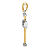 14k Two-tone Latin Cross Pendant - CG-6139EDC8-5408