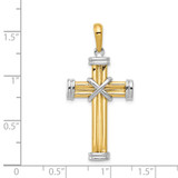 14k Two-tone Latin Cross Pendant - CG-6139EDC8-5408