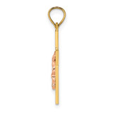14K Two-Tone Latin Crucifix Charm