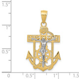 14k Two-tone Mariner's Crucifix Pendant - K2-2FBB4D6A-1917