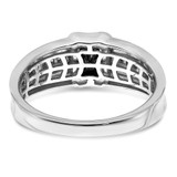 14k Two-tone Onyx and Diamond Mens Ring - RM-740BEC84-8706