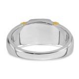 14k Two-tone Onyx and Diamond Mens Ring - RM-9CC38B37-2945