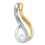 14k Two-Tone Peg Set Diamond Slide Mtg - XS-80D54170-5888